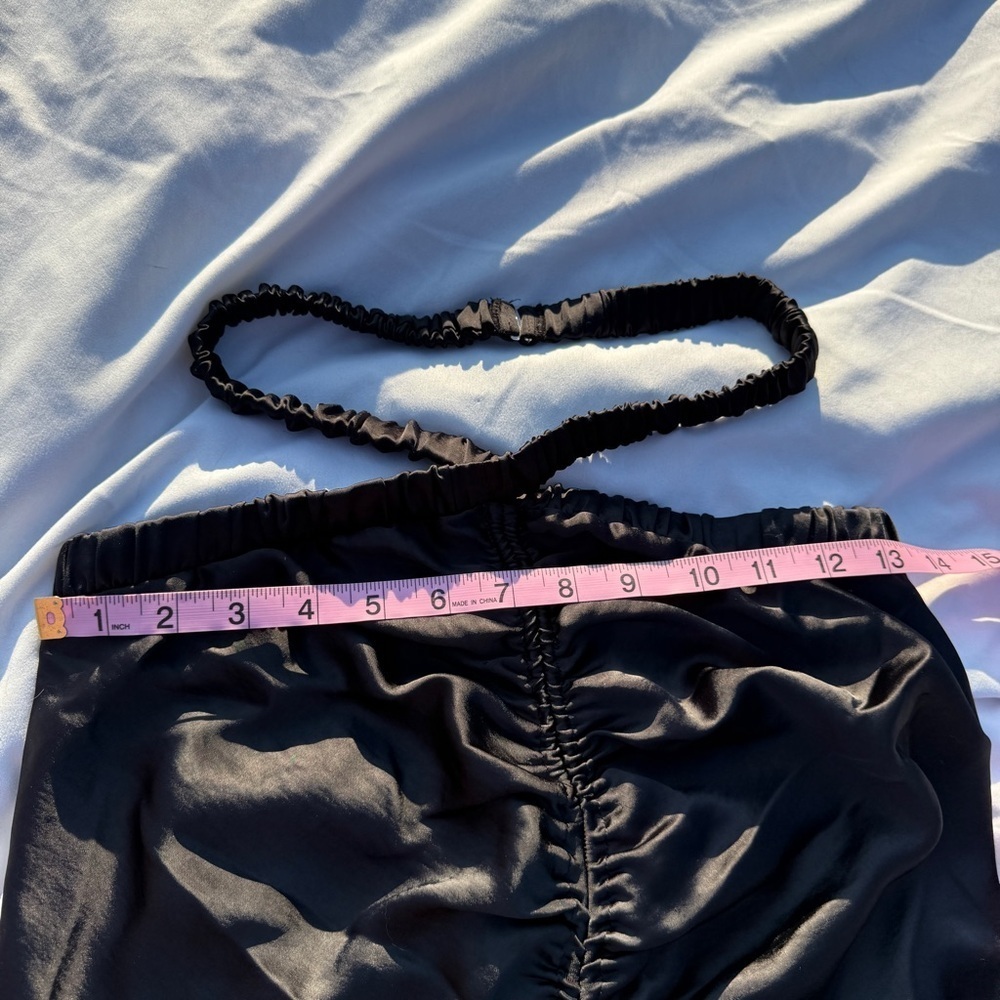 For Love & Lemons Black Satin Midi Skirt – Size S - Picture 4 of 5